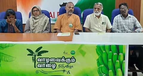 ஈஷா மண் காப்போம் அமைப்பினர் திருநெல்வேலியில் செய்தியாளர்களைச் சந்தித்தனர்.