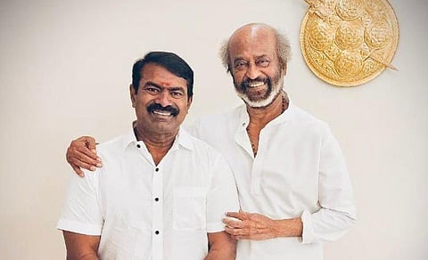 நடிகர் ரஜினிகாந்த் உடன் சீமான் திடீர் சந்திப்பு - தமிழக அரசியல் சூழல் குறித்து ஆலோசித்ததாக தகவல்