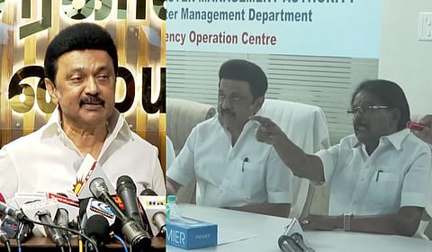 சென்னை எழிலகத்தில் உள்ள மாநில அவசரகால செயல்பாட்டு மையத்தில் தமிழக முதல்வர் மு.க.ஸ்டாலின் ஆய்வு மேற்கொண்டார்.