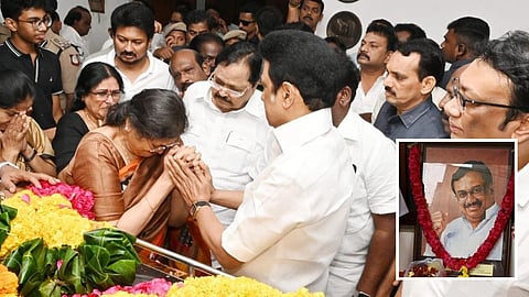 ஈவிகேஎஸ் இளங்கோவன் காலமானார்: முதல்வர் ஸ்டாலின் மாலை அணிவித்து அஞ்சலி செலுத்தினார்
