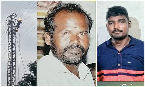 உயிரிழந்த மின்வாரிய ஒப்பந்த ஊழியர்கள் கலாமணி (இடது) - மாணிக்கம் (வலது)