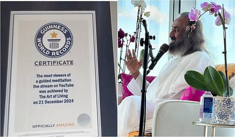 அமெரிக்காவில் ஸ்ரீ ஸ்ரீ ரவி சங்கர் வழிநடத்திய தியான நிகழ்வு உலக சாதனை படைத்தது!