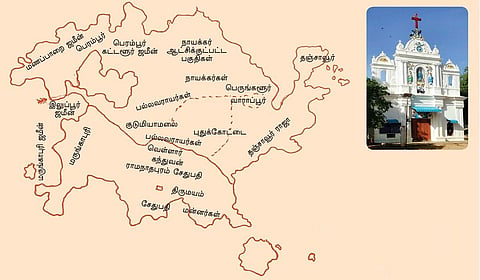 புதுக்கோட்டையின் முதல் நிலவரைபடம்