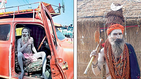 மகா கும்பமேளாவில் அம்பாஸிடர் பாபா, கோடாரி பாபா
