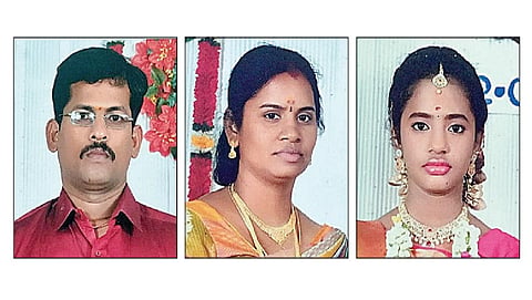 தற்கொலை செய்துகொண்ட பால்ராஜ், ரேகா, ஜனனி.