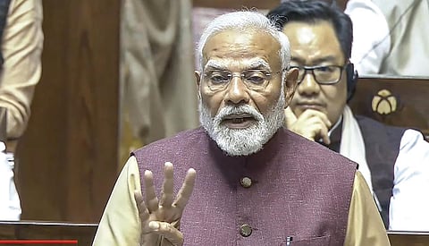 அவசரநிலை காலத்தில் பேச்சுரிமையை நசுக்கியது காங்கிரஸ்: மாநிலங்களவையில் பிரதமர் மோடி குற்றச்சாட்டு