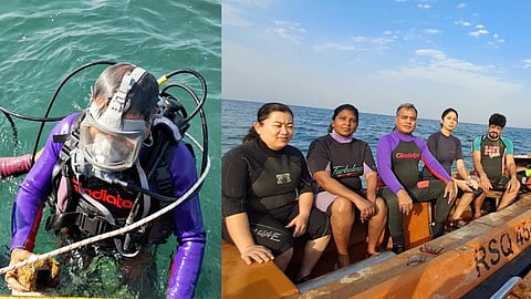 துவாரகா கடற்பகுதியில் தொல்பொருள் ஆய்வாளர் குழு நீருக்கடியில் ஆய்வு