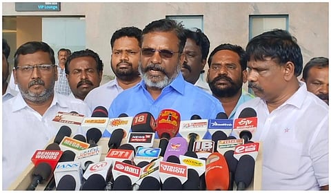 “ஆர்.என்.ரவி பேச்சுக்கு தமிழக மக்கள் இணங்க மாட்டார்கள்!” - மொழிக்கொள்கை விவகாரத்தில் திருமாவளவன் கருத்து