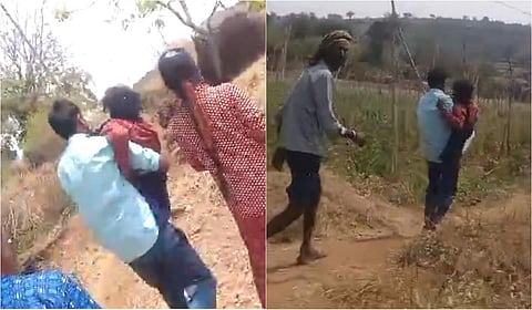 சிறுமியை அவரது கணவர் வீட்டுக்கு வலுக்கட்டாயமாக தூக்கி செல்லும் உறவினர்கள்