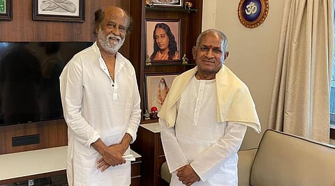 இளையராஜாவுடன் ரஜினிகாந்த் | கோப்புப் படம்.