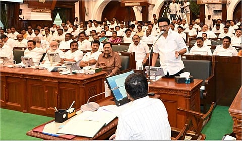 பேரவைத் தலைவர் அப்பாவு மீது அதிமுக கொண்டு வந்த நம்பிக்கையில்லாத் தீர்மானத்தின் மீதான விவாதத்தின்போது முதல்வர் ஸ்டாலின் உரையாற்றினார்.