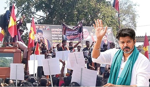 வொர்க் ஃப்ரம் ஹோம் போயாச்சு... வொர்க் ஃப்ரம் களம் வந்தாச்சு! - மக்கள் பிரச்சினையில் வரிந்து கட்டும் தவெக