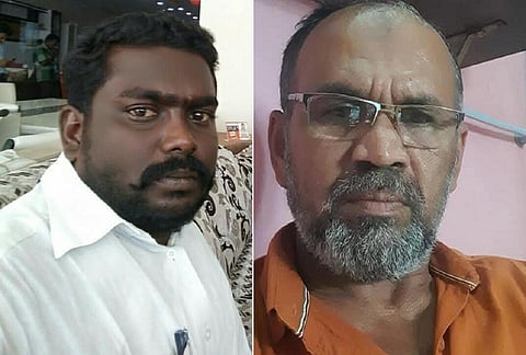 இடது: கைதான முகமது தௌஃபிக் (எ) கிருஷ்ணமூர்த்தி | வலது: கொல்லப்பட்ட ஜாகிர் உசேன் பிஜிலி