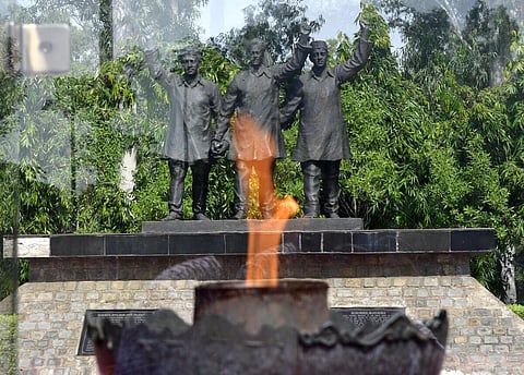 பகத் சிங், ராஜகுரு, சுகதேவ் ஆகியோருக்காக டெல்லியில் அமைக்கப்பட்டுள்ள நினைவிடம்