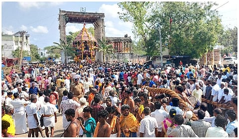 விமரிசையாக நடைபெற்ற திருவாலங்காடு வடாரண்யேஸ்வரர் கோயில் கமலத் தேர்த் திருவிழா