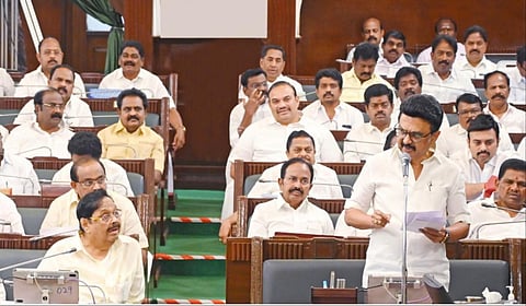 மாற்றுத்திறனாளிகளை உள்ளாட்சி அமைப்புகளில் நியமன முறையில் உறுப்பினராக வகைசெய்யும் சட்டமுன்வடிவை சட்டப்பேரவையில் அறிமுகப்படுத்தி முதல்வர் ஸ்டாலின் உரையாற்றினார்.