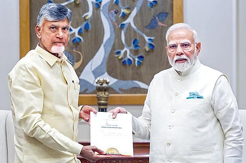 மத்திய அரசின் முடிவுகளுக்கு முழு ஒத்துழைப்பு: பிரதமரிடம் ஆதரவு தெரிவித்த சந்திரபாபு