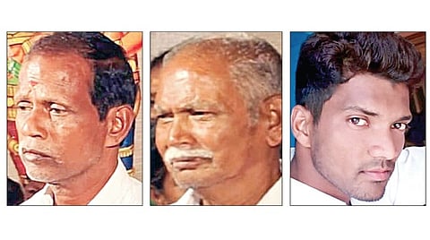கொல்லப்பட்ட சுந்தர், முத்துமாயன். (கடைசி படம்) கைது செய்யப்பட்ட ராணுவ வீரர் பார்த்திபன்,