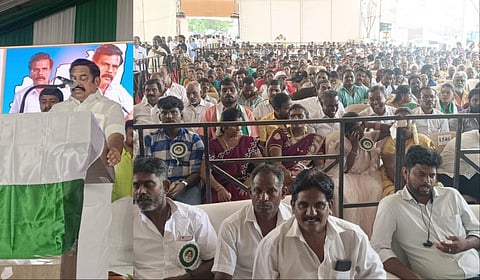 தமிழ்நாடு அனைத்து வணிகர் சங்கங்களின் பேரமைப்பின் சார்பில் 42வது வணிகர் தினத்தில் அதிமுக பொதுச் செயலாளர் எடப்பாடி பழனிசாமி உரையாற்றினார் | படங்கள்: எம். முத்துகணேஷ்