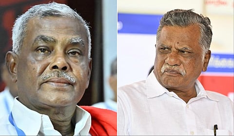 பெ.சண்முகம் (சிபிஐ எம்) மற்றும் இரா.முத்தரசன் (சிபிஐ) | கோப்புப்படம்