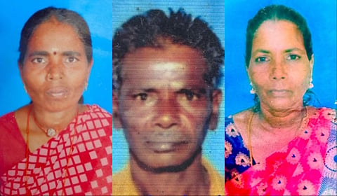ராணிப்பேட்டை அருகே கொலை செய்யப்பட்ட பாரதி, அண்ணாமலை மற்றும் ராஜேஸ்வரி