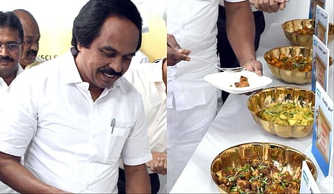 கோவை ஆர்.எஸ்.புரம் ஆவின் விற்பனை அலுவலகத்தில் பன்னீர் சார்ந்த உணவு பொருட்கள் விற்பனையை அமைச்சர் மனோ தங்கராஜ் தொடங்கி வைத்தார்
