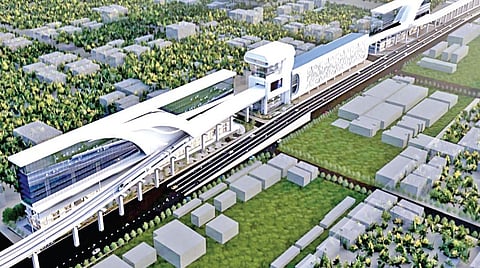 நாட்டிலேயே முதல்முறையாக அடுக்குமாடி கட்டிடம் வழியாக மெட்ரோ ரயில் பாதை சென்னையில் அமைக்கப்பட உள்ளது. அந்த வகையில், திருமங்கலத்தில் மெட்ரோ ரயில் நிலையம், வணிக வளாகத்துடன் அமையவுள்ள அடுக்குமாடி கட்டிடத்தின் மாதிரி புகைப்படங்கள்.