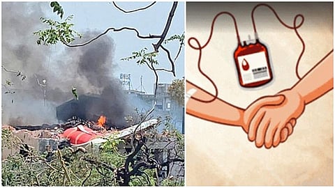 அகமதாபாத் விமான விபத்து: காயமடைந்தோரை காப்பாற்ற ரத்த தானம் வழங்க வேண்டுகோள்