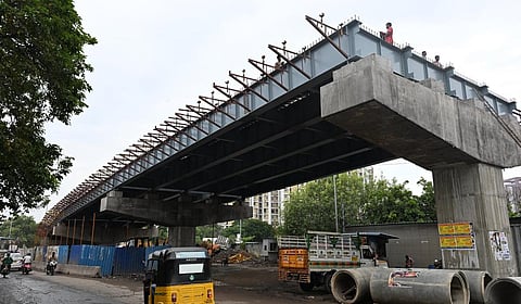வியாசர்பாடி கணேசபுரம் மேம்பால பணி 40 சதவீதம் நிறைவு: மாநகராட்சி நிர்வாகம் பதில்