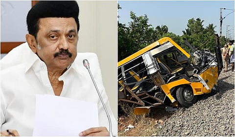 கடலூர் ரயில் விபத்தில் உயிரிழந்த மாணவர்கள் குடும்பத்துக்கு தலா ரூ.5 லட்சம் நிதியுதவி: முதல்வர் உத்தரவு