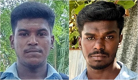 அஜித்குமார் (இடது), நவீன்குமார் (வலது)