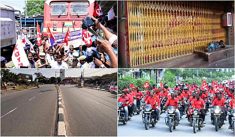 கடையடைப்பு, பைக் பேரணிகள் முதல் சாலை, ரயில் மறியல் வரை - எப்படி இருந்தது பாரத் பந்த்?