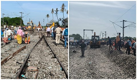 திருவள்ளூர் ரயில் விபத்து: வழித்தடங்கள் சீரமைப்பு பணி நிறைவு: விரைவு, மின்சார ரயில் சேவை தொடங்கியது