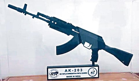 ஏகே - 203 ரக நவீன துப்பாக்கிகள் உ.பி. அமேதியில் தயாரிப்பு