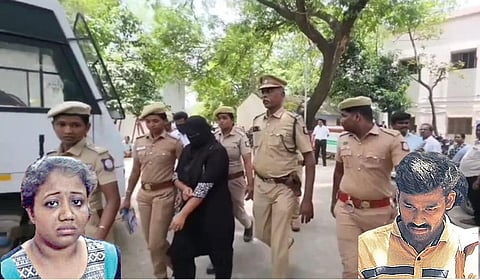(உள்படம்) அபிராமி, மீனாட்சி சுந்தரம்