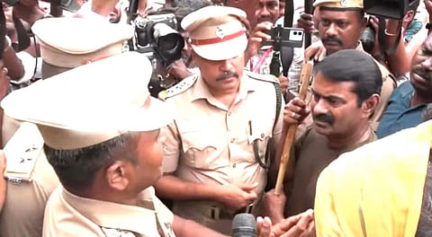 கால்நடைகள் மேய்ந்தால்தான் காடுகளில் தீ பரவாது: சீமான்