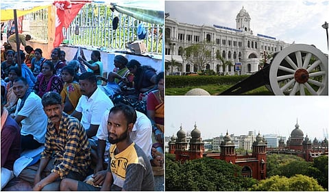 சென்னையில் தொடர் போராட்டத்தில் ஈடுபட்டுள்ள தூய்மை பணியாளர்களை அப்புறப்படுத்த உயர் நீதிமன்றம் உத்தரவு