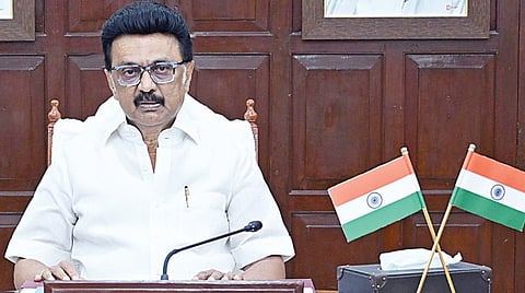 சென்னை தலைமைச் செயலகத்தில் நேற்று நடைபெற்ற அமைச்சரவைக் கூட்டத்தில் புதிய திட்டங்களை அறிவித்த முதல்வர் ஸ்டாலின்.