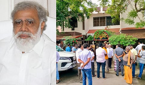 திண்டுக்கல்லில் ஐ.பெரியசாமியின் வீட்டில் அமலாக்கத் துறை சோதனை | படம்: நா.தங்கரத்தினம்.