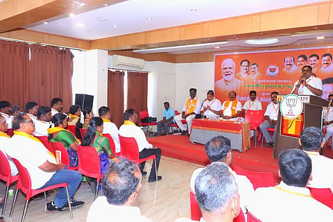 “புதுச்சேரியில் பாஜக ஆட்சியை கொண்டு வர பாடுபட வேண்டும்” - அமைச்சர் நமச்சிவாயம்