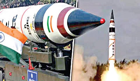 ‘அக்னி-5’ ஏவுகணை சோதனை வெற்ற: 5,000 கி.மீ தூரம் சென்று இலக்கை தாக்கும் திறன் படைத்தது