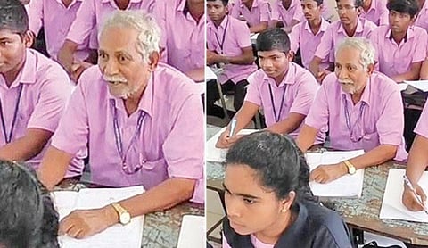 பாலிடெக்னிக்கில் பயிலும் 72 வயது ‘இளைஞர்’ செல்வமணி!