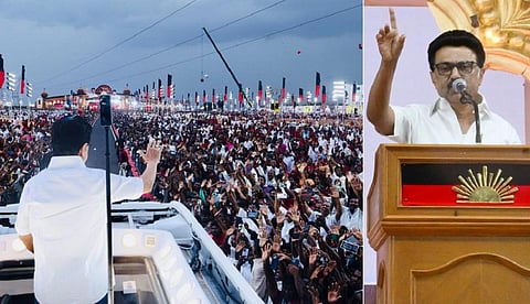 “அதிமுக தலைமை பொறுப்பில் பழனிசாமி இருப்பது வெட்கக்கேடு!” - கரூர் கூட்டத்தில் முதல்வர் ஸ்டாலின் காட்டம்
