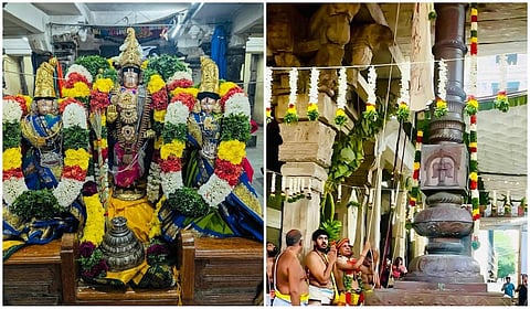 ஸ்ரீவில்லிபுத்தூர் ஆண்டாள் கோயிலில் பெரிய பெருமாள் புரட்டாசி பிரம்மோற்சவ விழா கொடியேற்றத்துடன் தொடக்கம்