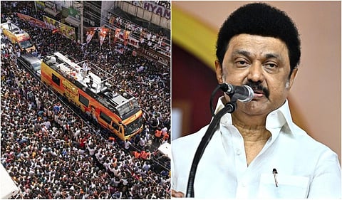 விஜய் பிரச்சார கூட்ட நெரிசல்: கரூரில் போர்க்கால அடிப்படையில் உதவிகள் - முதல்வர் ஸ்டாலின் உத்தரவு