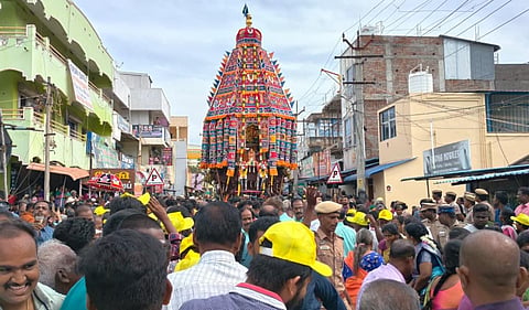 அரியலூர் கோதண்ட ராமசாமி கோயில் தேரோட்ட விழாவில் திரளான பக்தர்கள் பங்கேற்பு