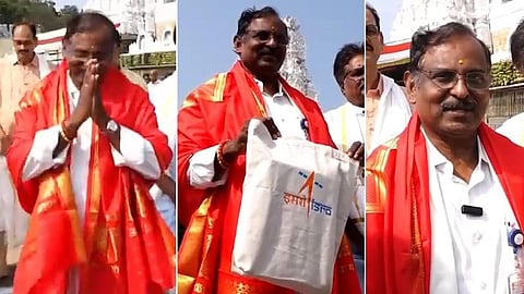 ஏழுமலையானை தரிசித்த இஸ்ரோ தலைவர்