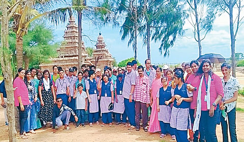 சென்னை மேற்கு மாம்பலத்தில் செயல்படும் பிவிஎஸ்என் மூர்த்தி சிறப்பு குழந்தைகள் மையத்தைச் சேர்ந்த மாற்றுத் திறனாளிக் குழந்தைகள்.