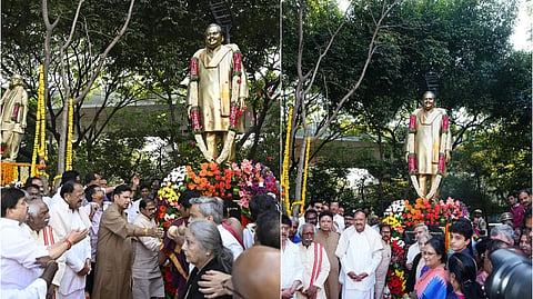 பாடகர் எஸ்பிபியின் வெண்கல சிலை ஹைதராபாத்தில் திறப்பு
