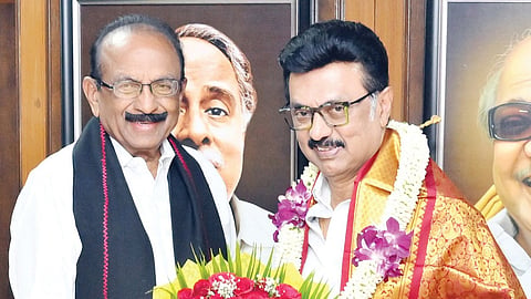 முதல்வர் ஸ்டாலினை நேற்று சந்தித்த வைகோ.